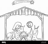 Joseph Nativity Bethlehem Infant Krippe sketch template