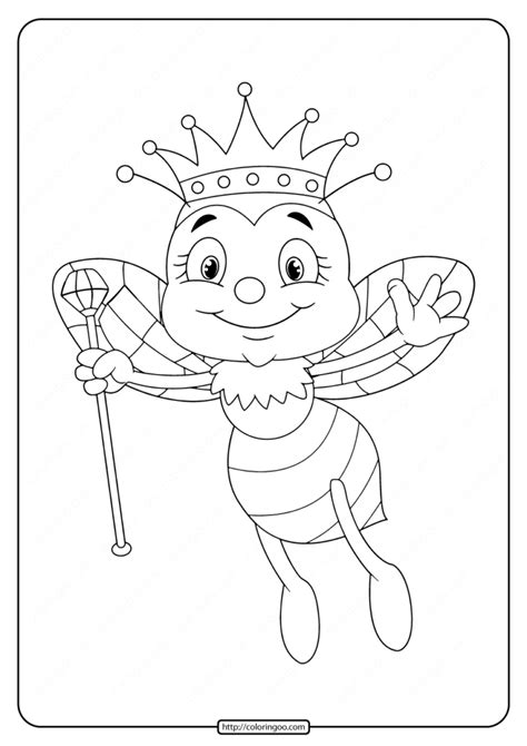 printable queen bee coloring page coloring home