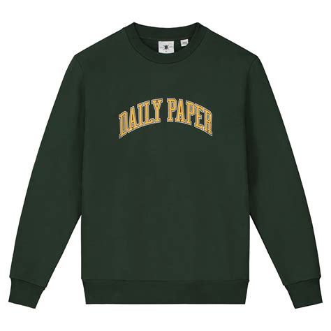 heren sweater daily paper college sweatergreen direct leverbaar uit de webshop van wwwvipshop
