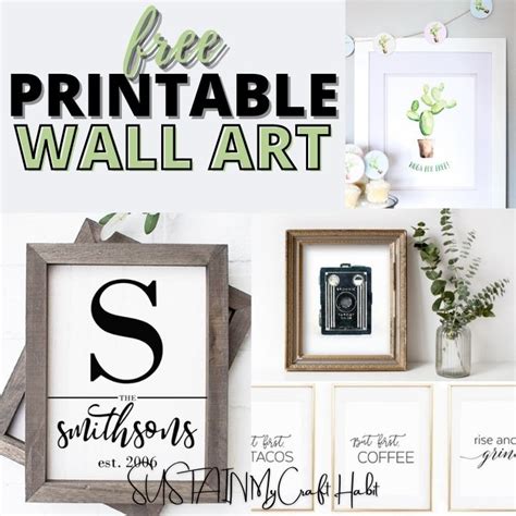 printable wall art   room   home sustain  craft habit
