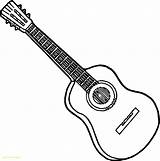 Guitar Coloring Pages Printable Cartoon Drawing Electric Acoustic Line Easy Playing Strings Color Rock Latest Getdrawings Print Creative Getcolorings Intended sketch template