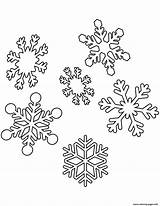 Coloring Snowflakes Pages Christmas Printable Snow Sheet Print sketch template