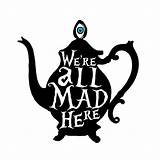 Alice Wonderland Teapot Mad Drawing Getdrawings sketch template