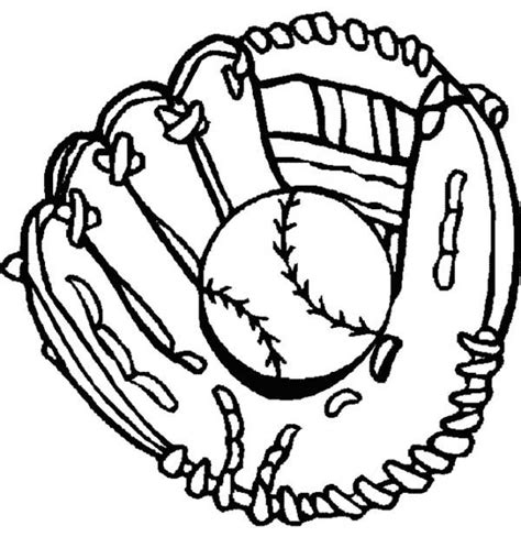 baseball glove drawing mewarnai clipart  clipart