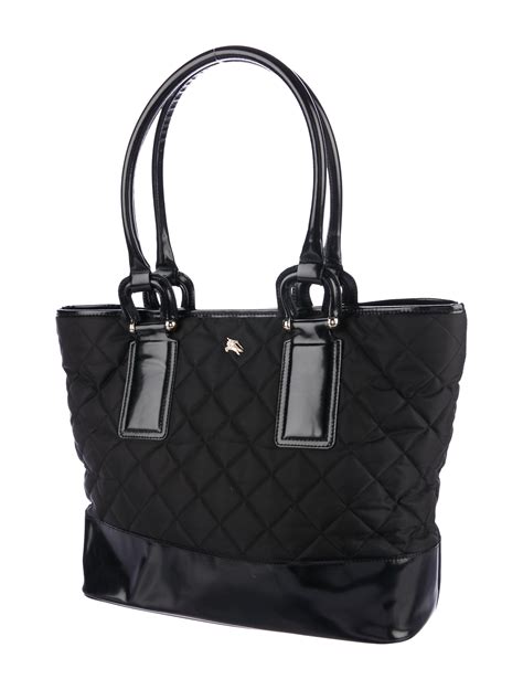 burberry quilted nylon tote handbags bur  realreal