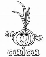Onion Coloring Pages Kids Onions Cartoon Printable English Print Vegetables Garden Tomato Cucumber Potato Pepper Carrot Vegetable Song Coloringbay Vocabulary sketch template
