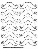 Coloring Moustache Color Getcolorings Mustache sketch template