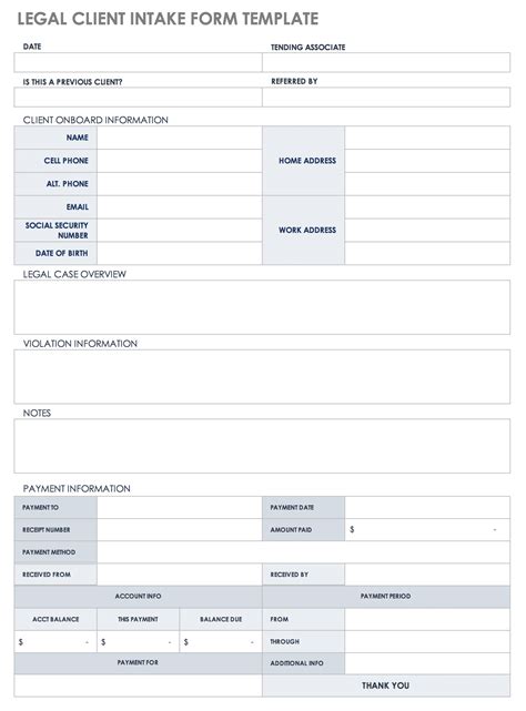 printable client intake form template printable forms