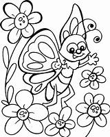 Coloring Butterfly Pages Kids Flower Cartoon Cute Butterflies Color Flowers Printable Colouring Happy Chats Truest Friends Print Getdrawings Adult Baby sketch template