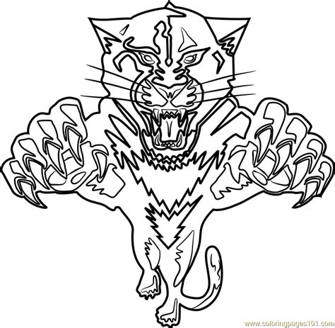 florida panthers logo coloring page  nhl coloring pages
