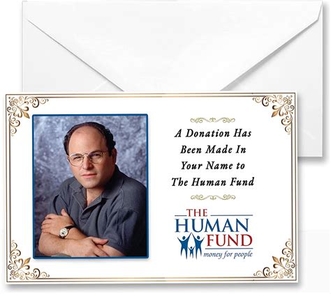seinfeld  human fund double sided gift card  pack