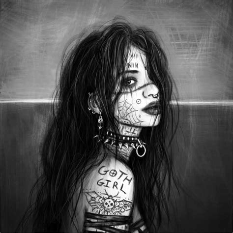 Goth Girl Av Justin Gedak Posterlounge