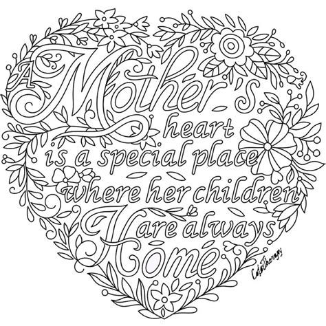 mothers heart mom coloring pages love coloring pages mothers