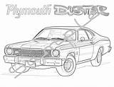 Duster Plymouth sketch template