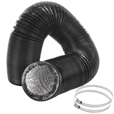 duct hose   feet eau black flexible  layers aluminum dryer vent tube transition