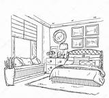 Slaapkamer Moderne Dibujo sketch template
