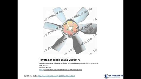 forklift fan blades cooling parts  ls forklifts