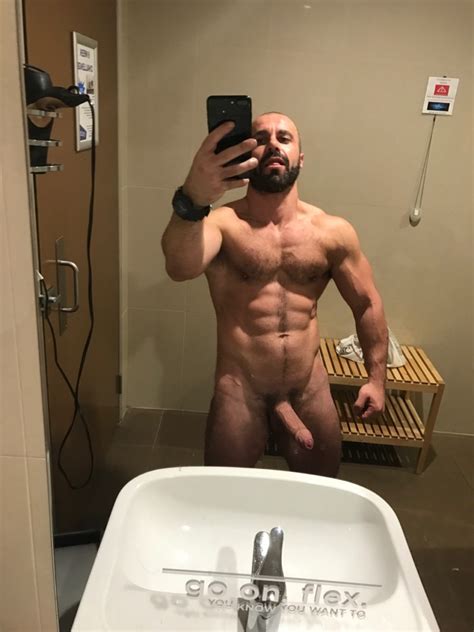 muscular daddy shows his 9 inch cock in the locker room my own private locker room