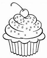 Cupcake Muffins Mewarnai Plain sketch template