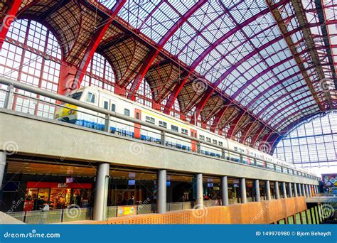 antwerp belgium   train  antwerp central station editorial image image  landmark