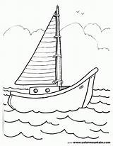 Sailboat Sailing Coloringhome sketch template
