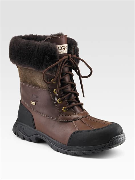 lyst ugg butte lace  boots  brown  men