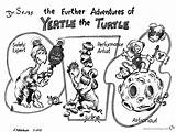 Yertle Turtle Coloring Further Seuss Adventures Dr Printable Kids sketch template