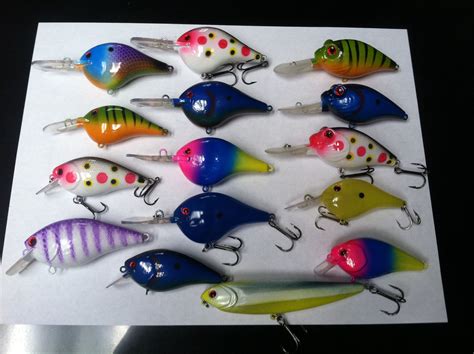 multiple custom painted designs  bellator custom painted lures painting patterns fishing