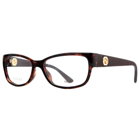 gucci gg 3790 lwf dark havana gold women s rectangular eyeglasses 52mm