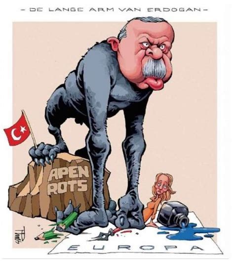 shoe fits dutch papers cartoon depicts erdogan  ape crushing  speech societys