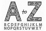 Buchstaben Zentangle Thehungryjpeg Designs Fbcd Crafter sketch template