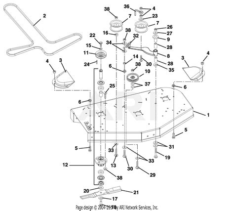 ariens  turn mower parts diagram