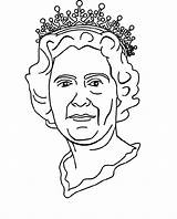 Queen Rainha Inglaterra Colorare Crayola Disegno Istruzione Tudodesenhos sketch template