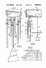 Wind Chime Patents Drawing sketch template