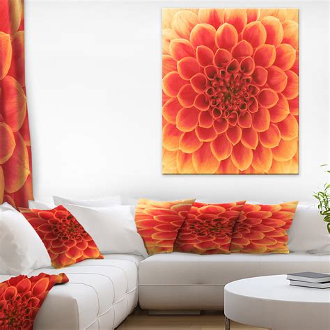abstract orange flower design floral canvas art print walmart canada