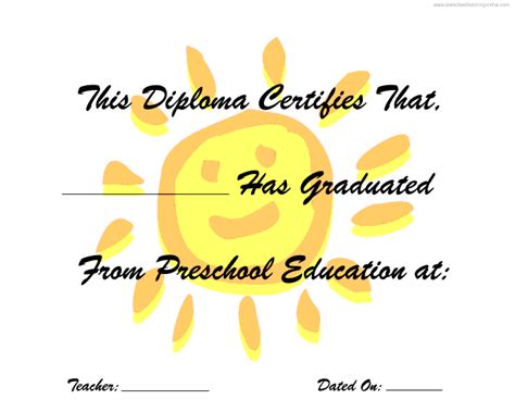 preschool graduation diploma printables kindergarten graduation