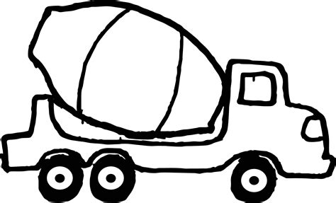 awesome small cement truck black tire coloring page cement truck