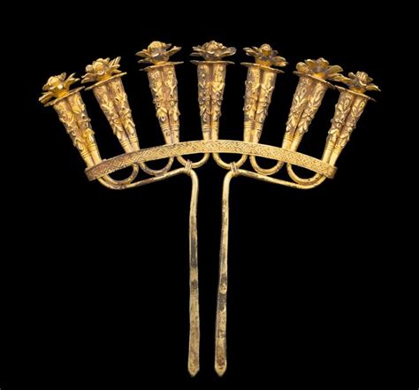 extremely rare  masterfully crafted song dynasty  prong double hairpin