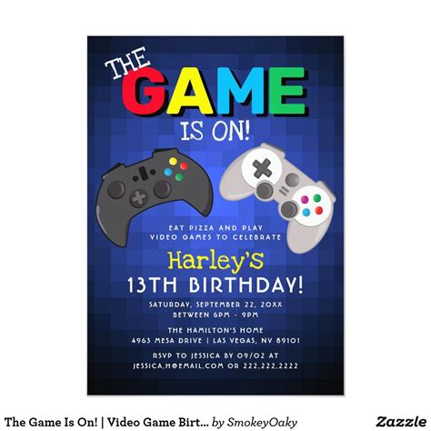 game   video game birthday invitation zazzlecom video