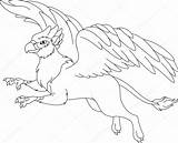 Griffin Coloring Pages Gryphon Printable Flying Lovely Getcolorings Getdrawings Color Description Kids Template Colorings sketch template