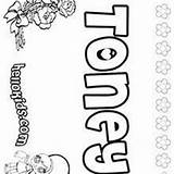 Tiffany Coloring Name Pages Hellokids Toni Toney sketch template