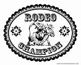 Belt Coloring Buckle Cowboy Rodeo Wrestling Sheet Steer Pages sketch template