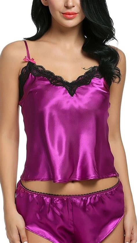 Pin On Beautiful Satin Slips Camisoles Chemises And Nightgowns