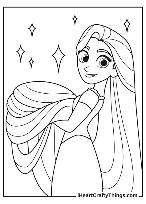 easy rapunzel coloring pages