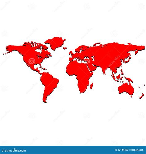 red world map stock  image