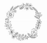 Embroidery Wreath Drawing Floral Patterns Hand Flower Inspiration Wreaths Illustration Bullet Journal Designs Choose Board sketch template