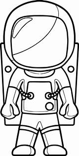 Astronaut Astronaute Astronauta Colorier Wecoloringpage Astronautes Cosmonaute Feuilles Spaceship sketch template