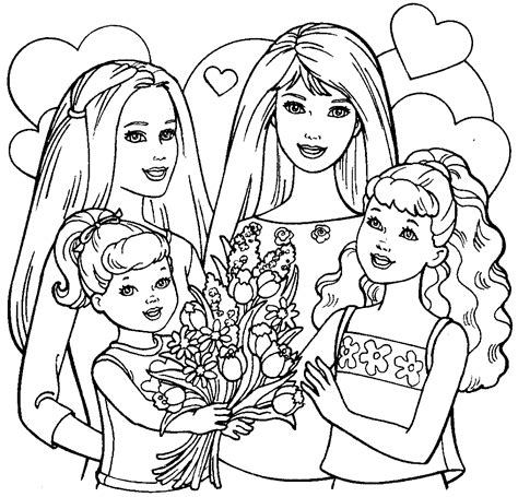 barbies siblings coloring pages barbie coloring pages house
