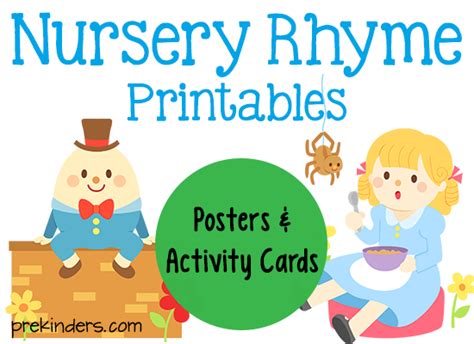 nursery rhyme printables pocket charts pictures    nursery
