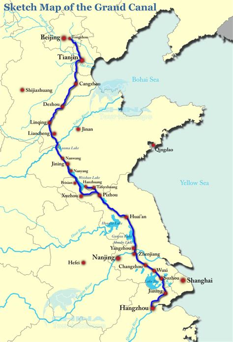 map  grand canal  china grand canal map